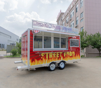 Custom Outdoor Street Ice Cream Coffee Street BBQ Mobile Snack Fast Food Trailer with Infrastructure Equipment Ready for Deliver