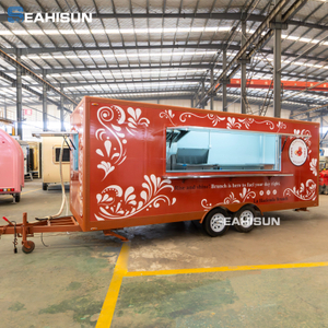  DOT Mobile Ice Cream Restaurant Piazza Trailer Hotdog Cart Food Trailer Food Truck with Full Kitchen