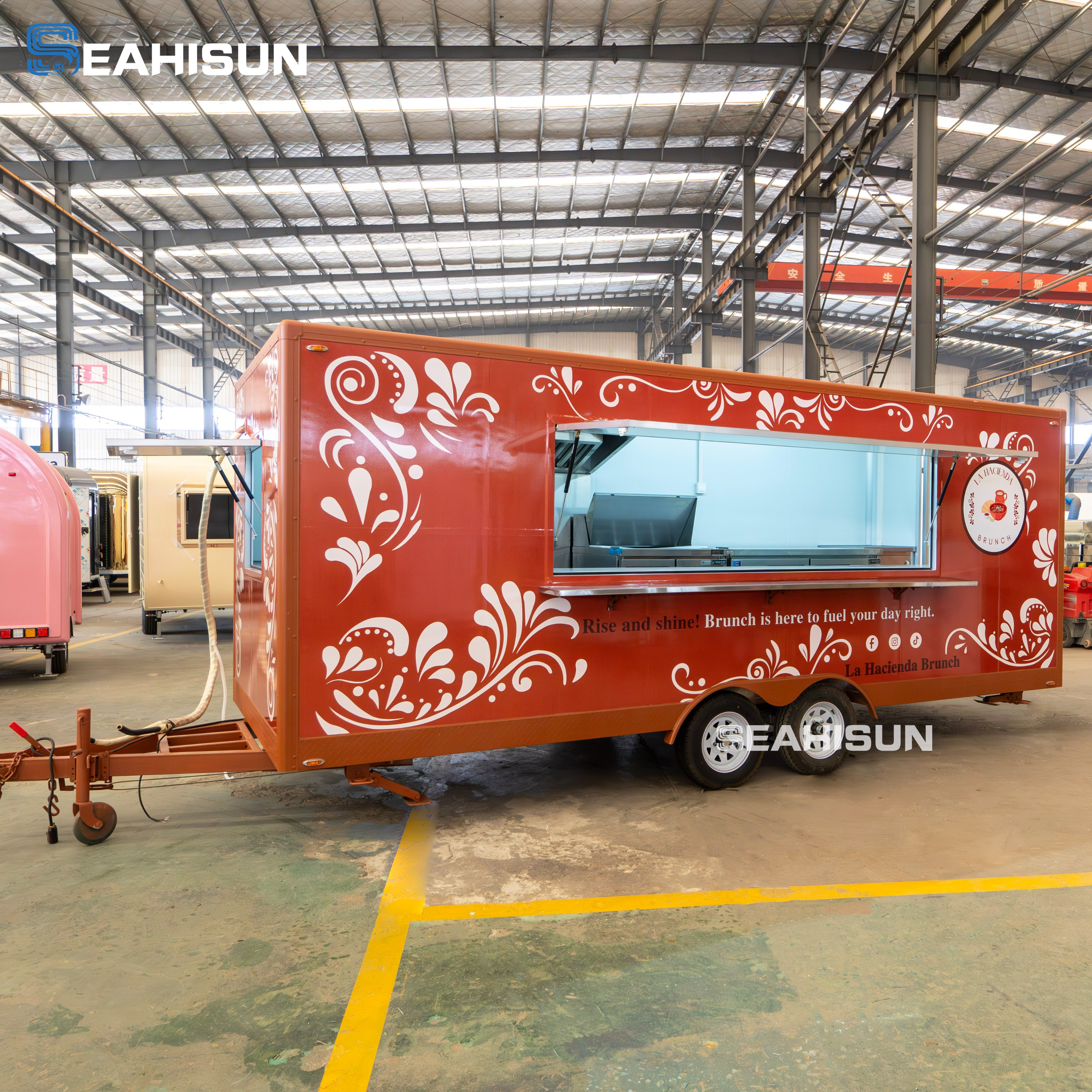  DOT Mobile Ice Cream Restaurant Piazza Trailer Hotdog Cart Food Trailer Food Truck with Full Kitchen