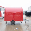 Red Round Food Trailer-2.5m