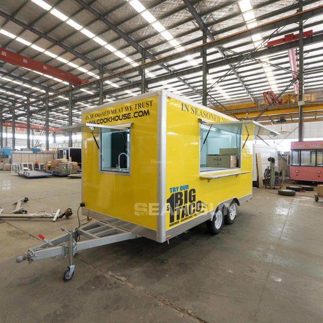 Coffee Van Restaurant Ice Food Cart Restaurant Food Truck Kitchen Food Trailer for Sale Europe 