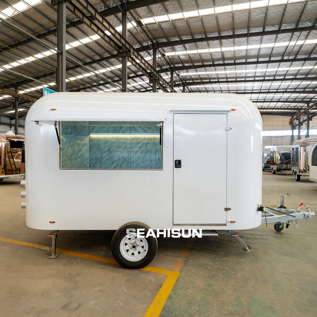  Street Coffee And Ice Cream Aluminum Bar Station Mobile Food Trailer for Sale