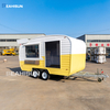 Customized Multifunctional Stainless Steel Rust Resistant Fast Food Truck Coffee Kitchen Concessions Mobile Food Trailer