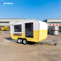 Customized Multifunctional Stainless Steel Rust Resistant Fast Food Truck Coffee Kitchen Concessions Mobile Food Trailer
