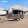  Bbq Chicken Fried Chips Hamburger Style Tacos Truck Restaurant Stainless steel Food Trailer