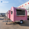 Seahisun Custom Vintage Style Mobile Food Trailer Cart Ice Cream Deep Fried Snacks Built-In Power Rust Resistant Mobile Catering