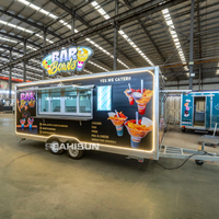  Full Kitchen Mobile Trailer Food Truck for Snack Food Doughnut Hot Dog Pizza Ice Cream