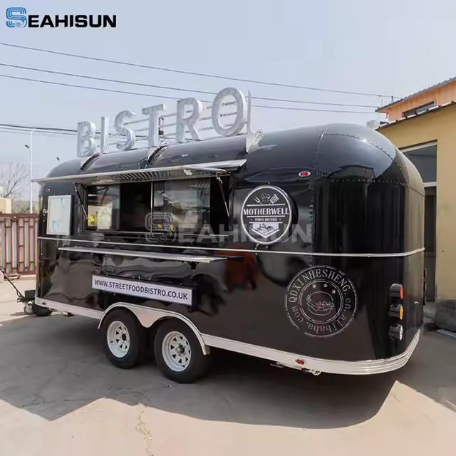 Colorful Small Vintage Galvanized Sheet Airstream Food Trailer SMA-3000