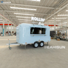 SEAHISUN Light Blue Aluminum Spray Airstream Style Food Trailer