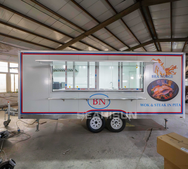 Wholesale Hot Dog Cart Hamburger Pizza Mobile Big Food Trailer for Sale