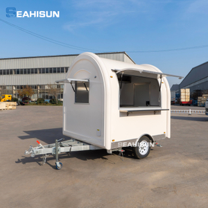 Seahisun Custom Vintage Style Mobile Food Trailer Cart Ice Cream Deep Fried Snacks Built-In Power Rust Resistant Mobile Catering
