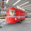 SEAHISUN Red Airstream Style Burger & Fries Food Trailer