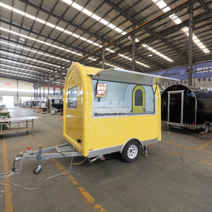 High quality unique Round Food Trailer with non-slip flooring