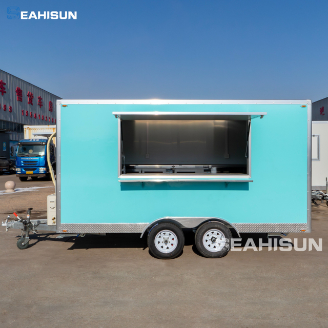 Multifunctional Commercial Catering Food Trailer with LED for Snack Food Mobile Kitchen Outdoor Use Easy Operation
