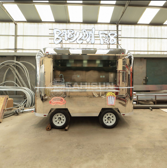 Seahisun Customized Logo And Size 3m Stainless Stee mobilel Food Trailer