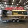 Customized Mobile Street Kitchen Coffee Snack Ice Cream Hot Dog Stainless Steel Travel Kitchen Airstream Food Truck Trailer with Equipment for Sale