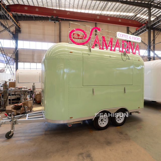 Customizable New Model Mobile Store Ice Cream Food Van Truck Trailer for Coffee Ice Cream And Hamburgers Sale