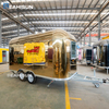 Mobile Coffee Shop Hamburger Stainless Steel Street Kitchen Food Trailer Ice Cream Food Truck With Full Kitchen