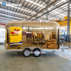Mobile Coffee Shop Hamburger Stainless Steel Street Kitchen Food Trailer Ice Cream Food Truck With Full Kitchen