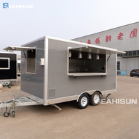 Pizza & Fast Crepe Food Truck With Full Kitchen Fiberglass Mobile Trailer Equipment Stainless Steel Frame Rust Resistant