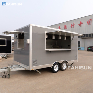 Pizza & Fast Crepe Food Truck With Full Kitchen Fiberglass Mobile Trailer Equipment Stainless Steel Frame Rust Resistant