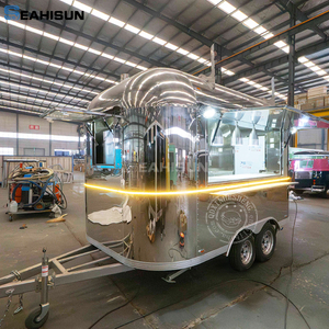 Stylish Mirror Stainless Steel Airstream Food Trailer with Full Kitchen SMAA-4000