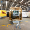 Mobile Coffee Shop Hamburger Stainless Steel Street Kitchen Food Trailer Ice Cream Food Truck With Full Kitchen