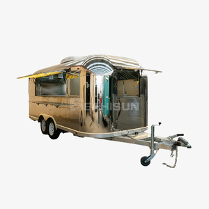 Stainless Steel Airstream Food Trailer-5.5m