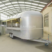 Non-Slip Ice Cream Aluminum Airstream Food Trailer SMAA-5000