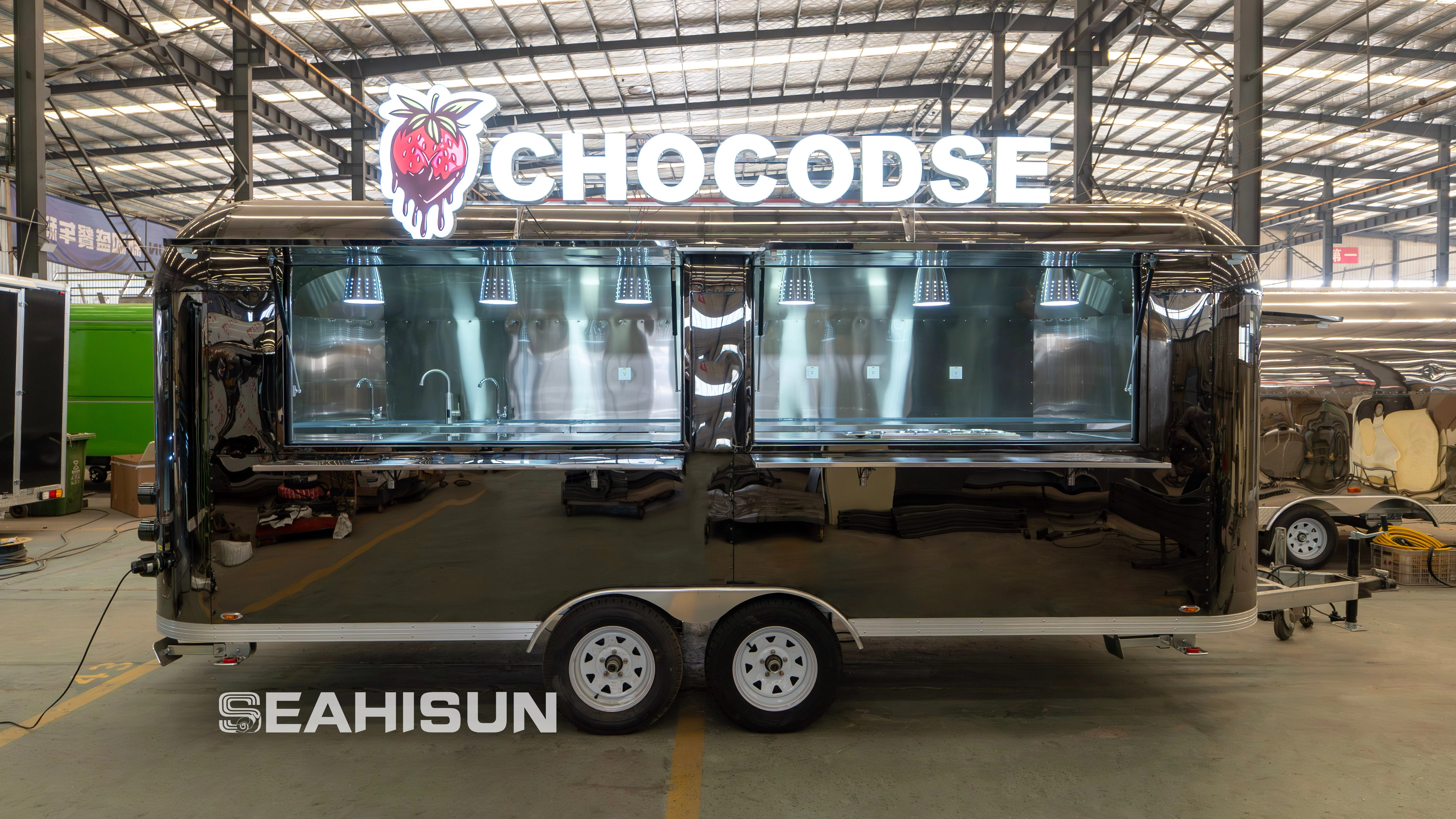 Shine Bright with SEAHISUN: The Ultimate Airstream-Style Food Trailer for Your Mobile Business