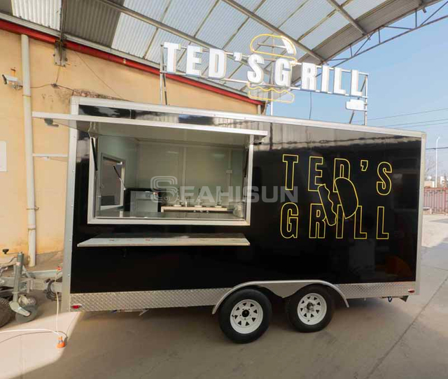 Black Square Food Trailer-4m
