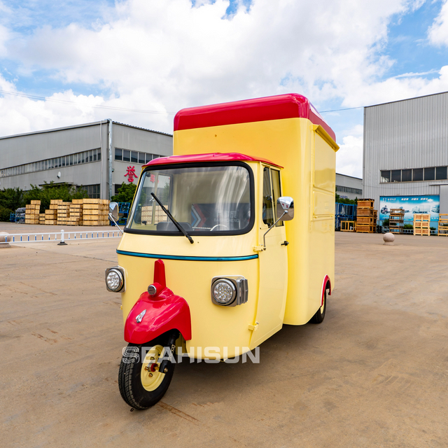 Piaggio Customized Ape Coffee Beer Juice Electric Ice Cream Drinks Taco Tuk Tuk Truck Food Cart for Sale