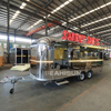 Customized Mobile Street Kitchen Coffee Snack Ice Cream Hot Dog Stainless Steel Travel Kitchen Airstream Food Truck Trailer with Equipment for Sale