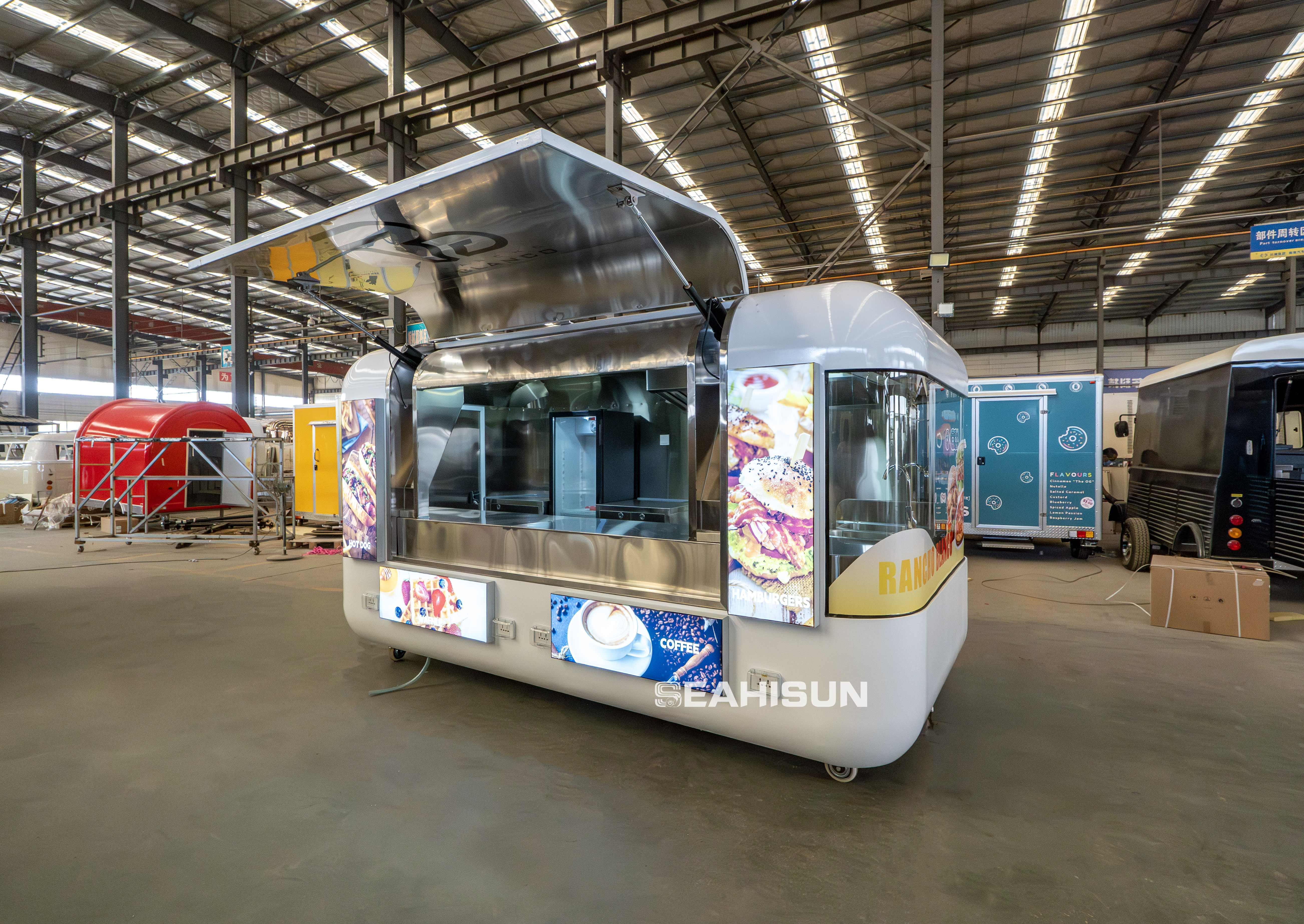  DOT/CE Certification Mobile Coffee Catering Cart Van Oven Mobile Bar Trailers Pizza Airstream Fast Food Truck