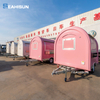 Seahisun Custom Vintage Style Mobile Food Trailer Cart Ice Cream Deep Fried Snacks Built-In Power Rust Resistant Mobile Catering