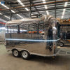 Customized Stainless Steel Durable Stylish Airstream Food Trailer 