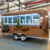 SEAHISUN Rose Gold Mirror Pizza Food Trailer