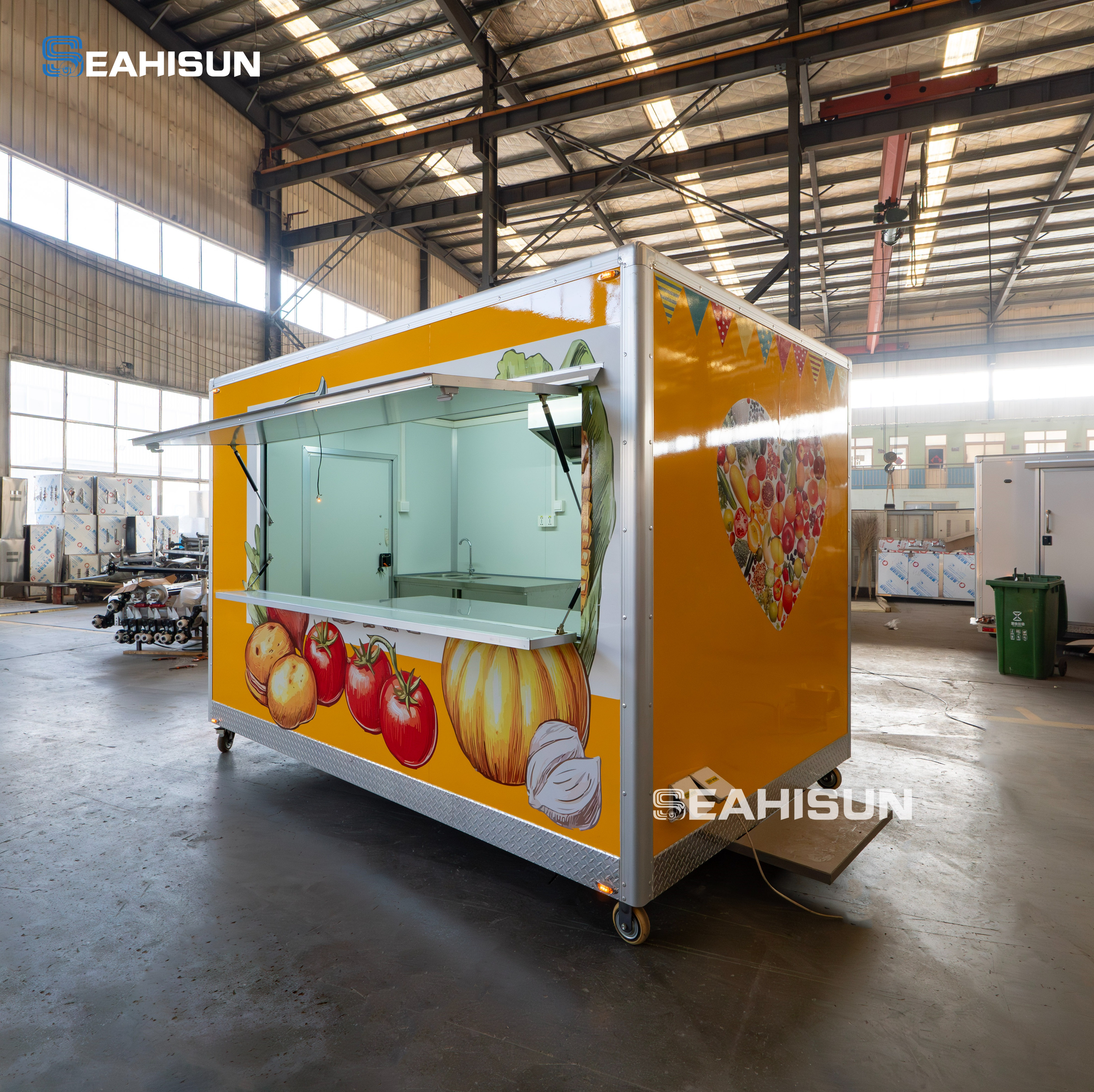 Juice bar food trailer interior layout
