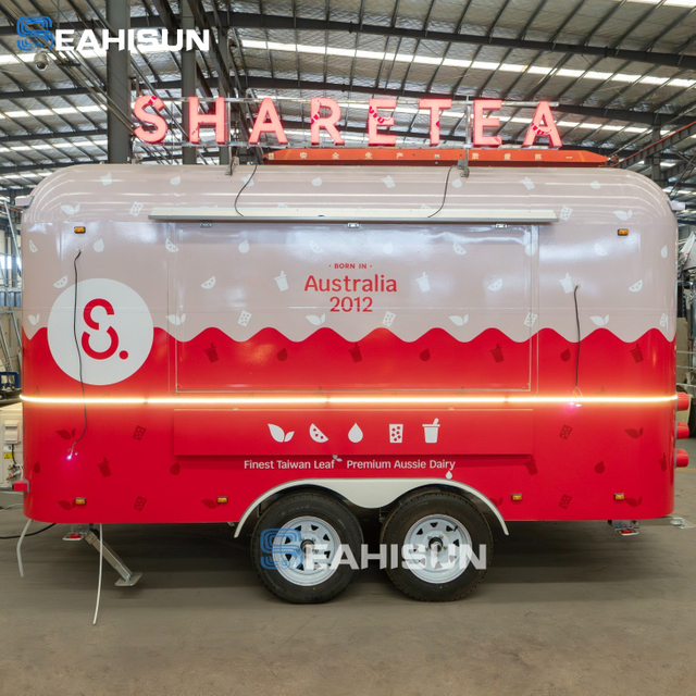 Tr&aacute;iler de comida de t&eacute; de burbujas personalizado est&aacute;ndar AU