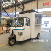 Compact Electric Tricycle Food Truck | Commercial Mobile Vending Van with Service Window