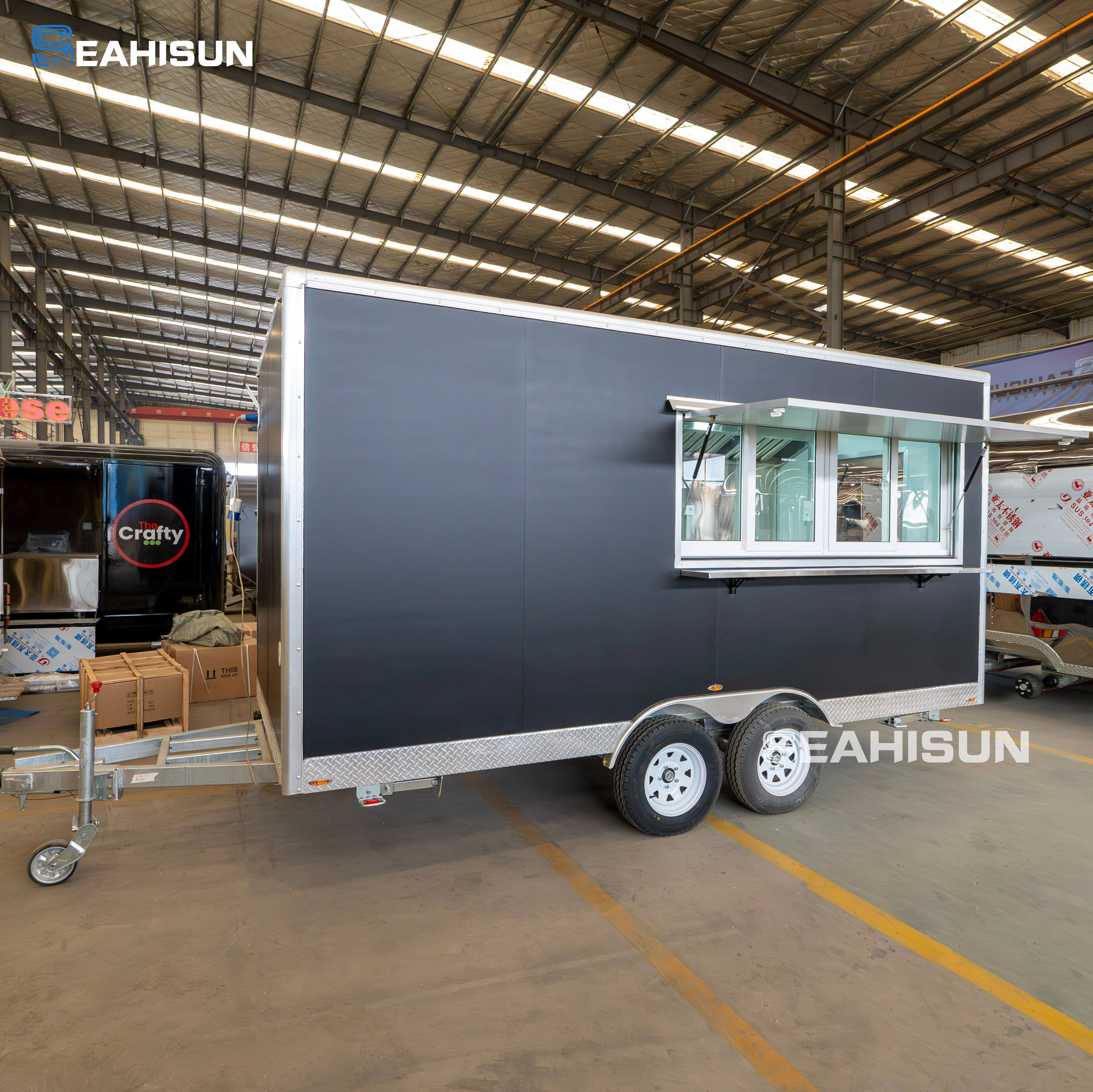 Food trailer chassis structural frame